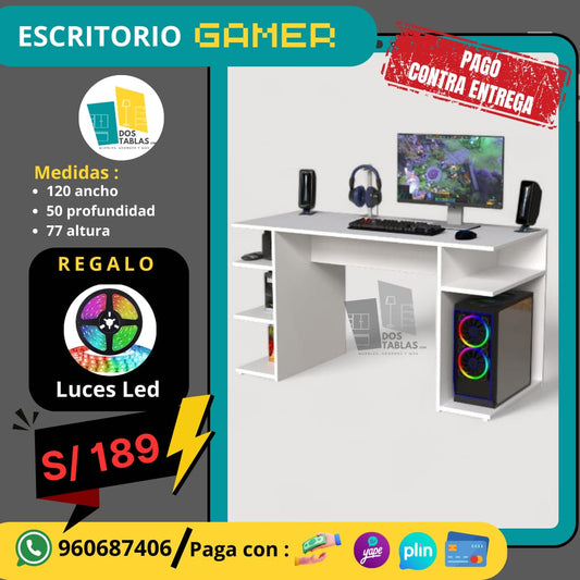 Escritorio Gamer mas Luces led